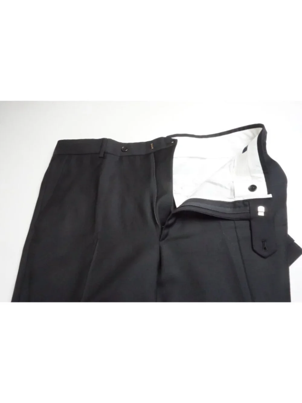 Burberry London Solid Black Wool 2 Pc Suit Jacket Pants Sz 40R BRAND NEW